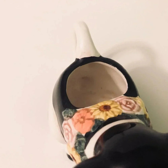 Giftcraft Cow Creamer Pitcher 4.5 Inch Tall Floral Figurine - Picture 8 of 13
